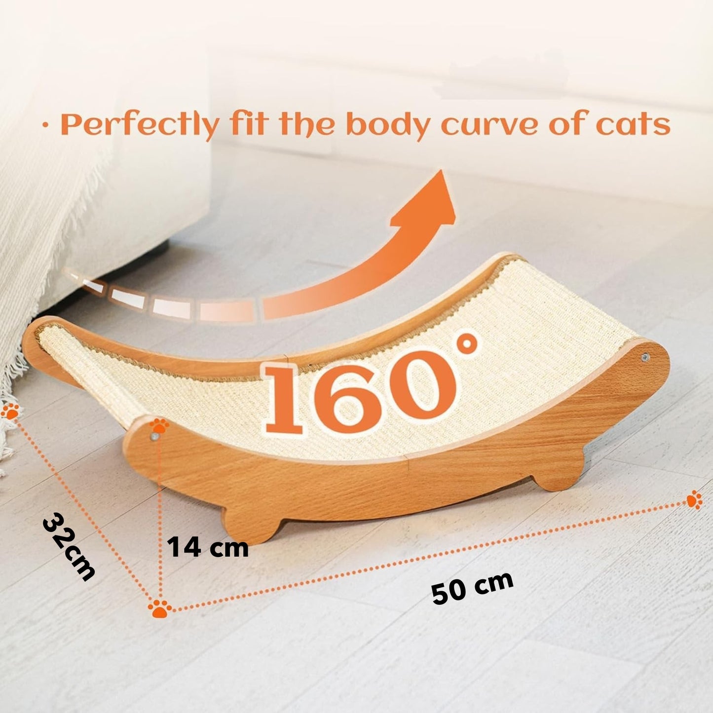 Lit griffoir pour chat en sisal - Griffoir et hamac pour chats d'intérieur
