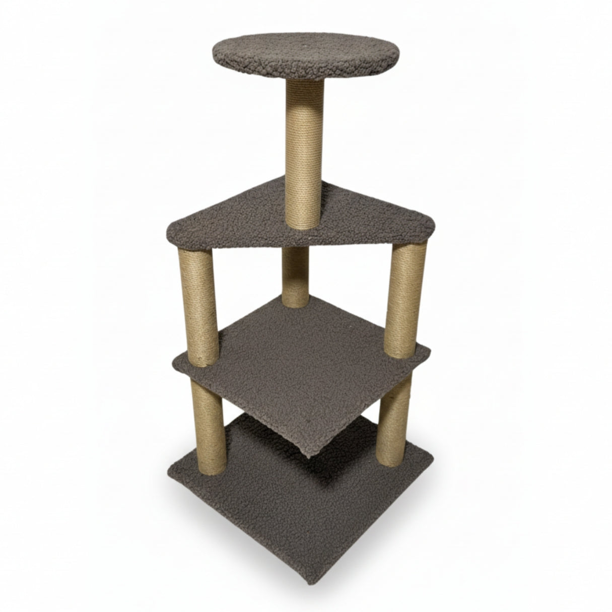 Arbre à chat à plusieurs niveaux avec lit supérieur en peluche