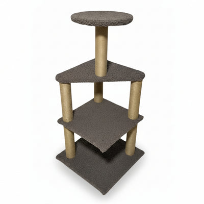 Arbre à chat à plusieurs niveaux avec lit supérieur en peluche