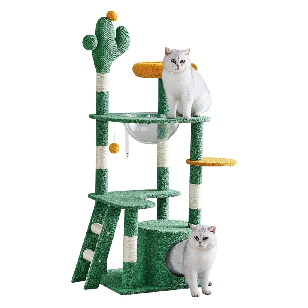 Arbre à Chat Cactus – Tour 135 cm avec Capsule et Condos
