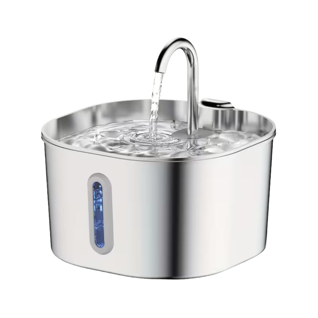 Fontaine à Eau Inox pour Animaux – 2,2 L Silencieuse