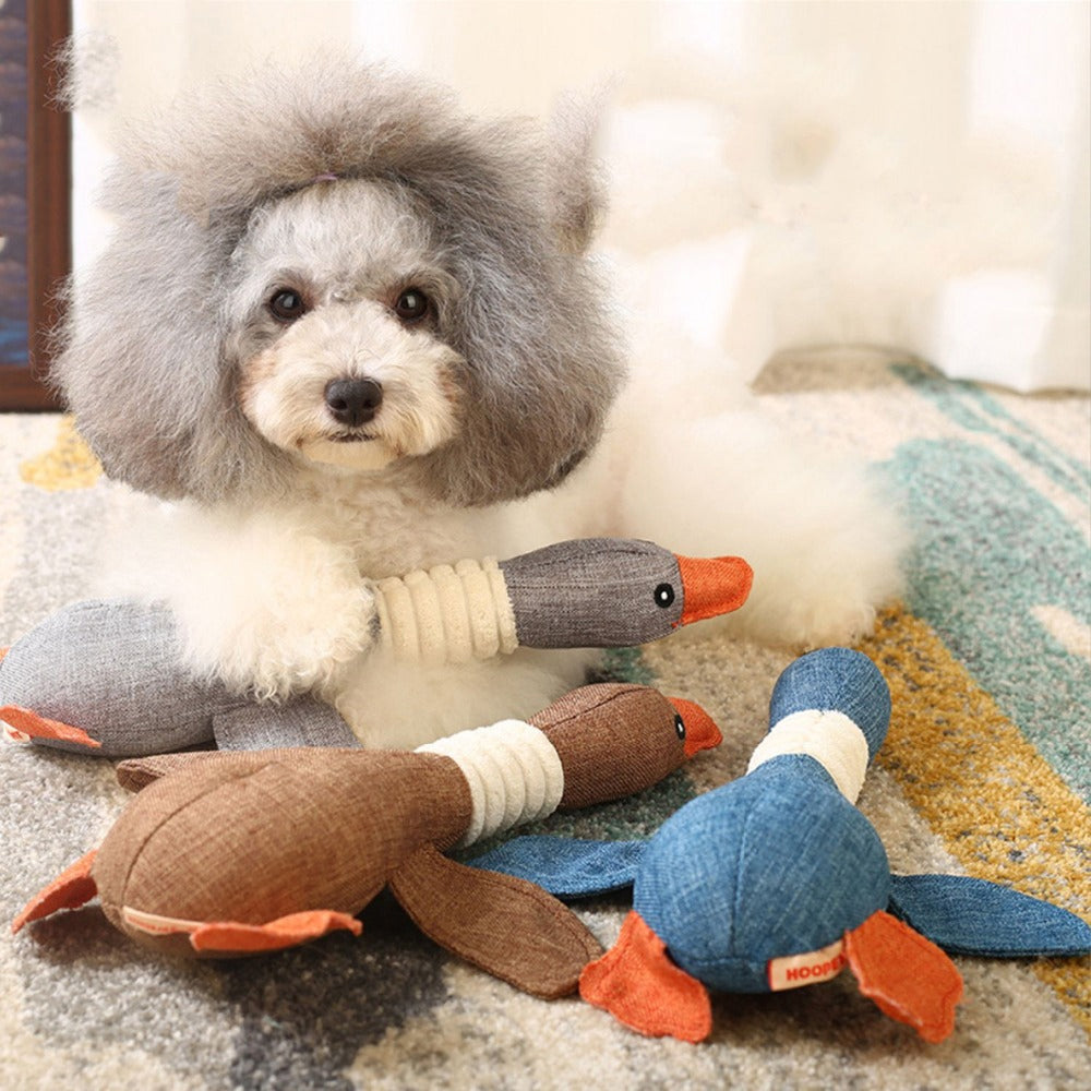 Jouet pour Chien à mâcher grinçant à la mode, avec son et en forme d'oie