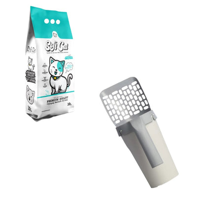 Pack Propreté Soft Cat – Litière Agglomérante + Pelle avec Conteneur