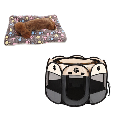Pet Tent + Soft Fleece Mat