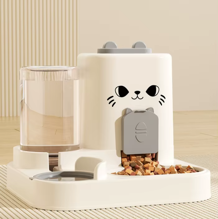 Automatic Cat Feeder with Water Dispenser – Gravity Feeding Station