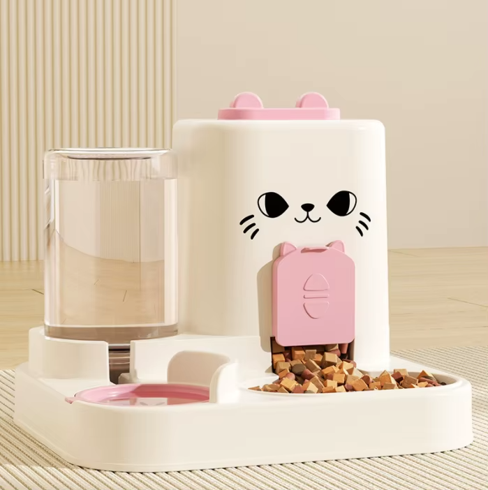 Automatic Cat Feeder with Water Dispenser – Gravity Feeding Station