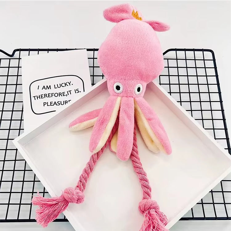 Plush Squeaky Dog Toy – Interactive Tug Toy for Dogs