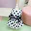 Polka Dot Dog Dress with Harness – Bow Summer Outfit for Small Dogs
