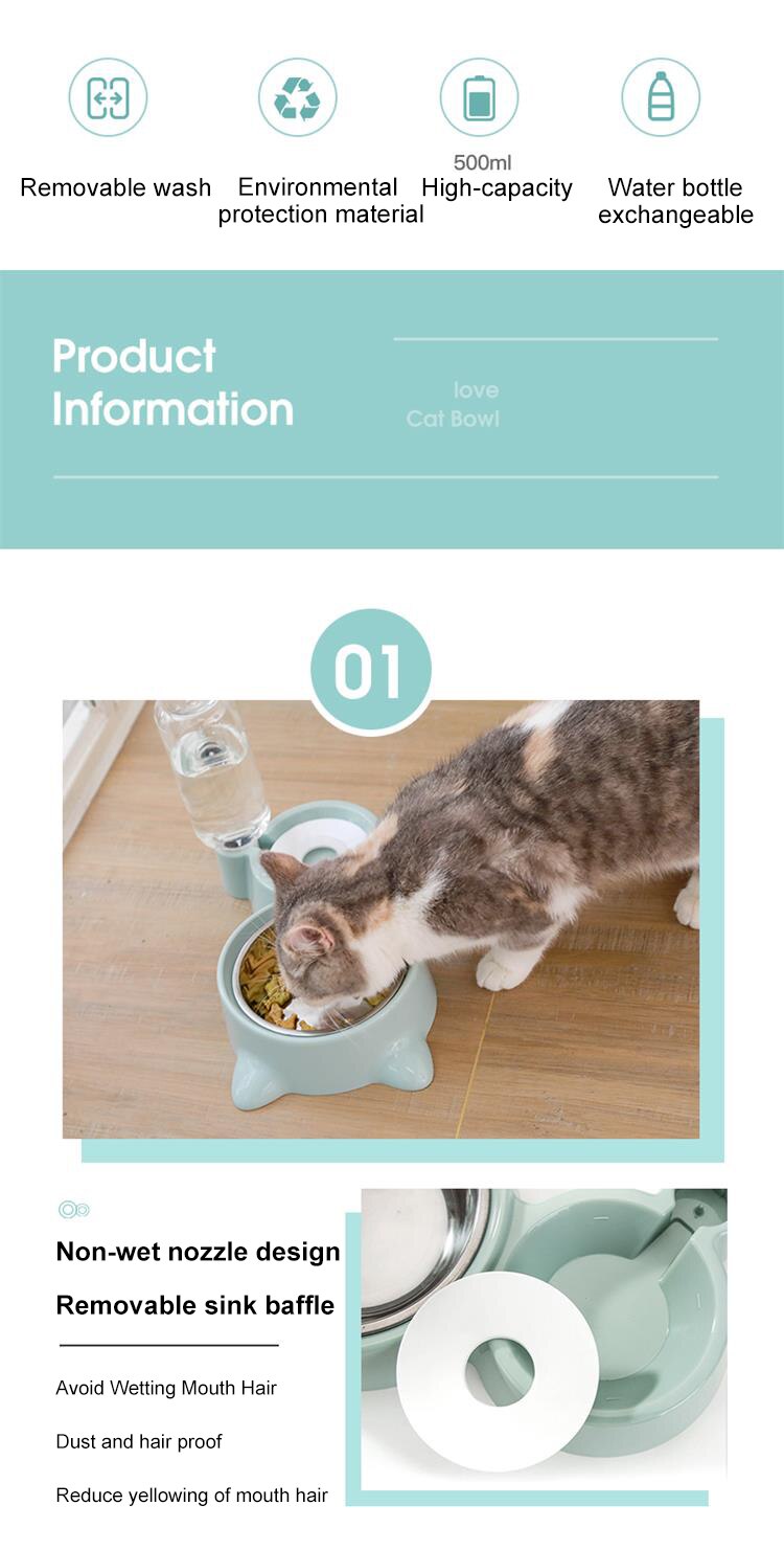 Mangeoire Automatique pour Chat et Chien - Distributeur de Nourriture et d'Eau